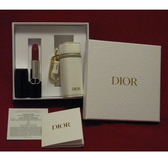 Dior Other - Dior Rouge Lipstick 'Icone' #720 Full Sz & Lipstick Case Gift Set Beautiful NIB